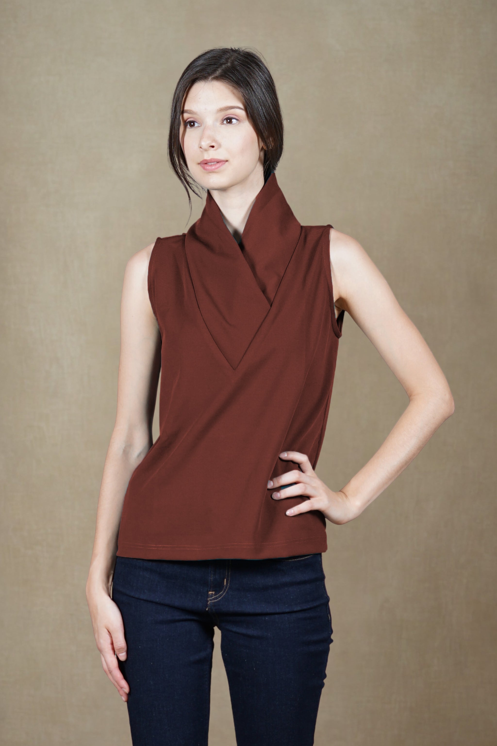 CARGILL Sleeveless Top (Burnt Sienna