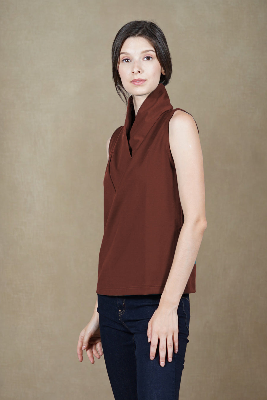 CARGILL Sleeveless Top (Burnt Sienna
