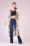 ANELA Long Kimono (Cream Floral)