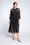 AQUITANE Tiered Dress (BLACK POLKA)