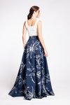 BENNET Floral Ball Skirt (NAVY and SILVER)