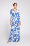 BRADELL Maxi Wrap Dress (Blue Floral)