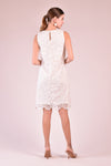 CAMILLE Scallop Hem Dress (White)