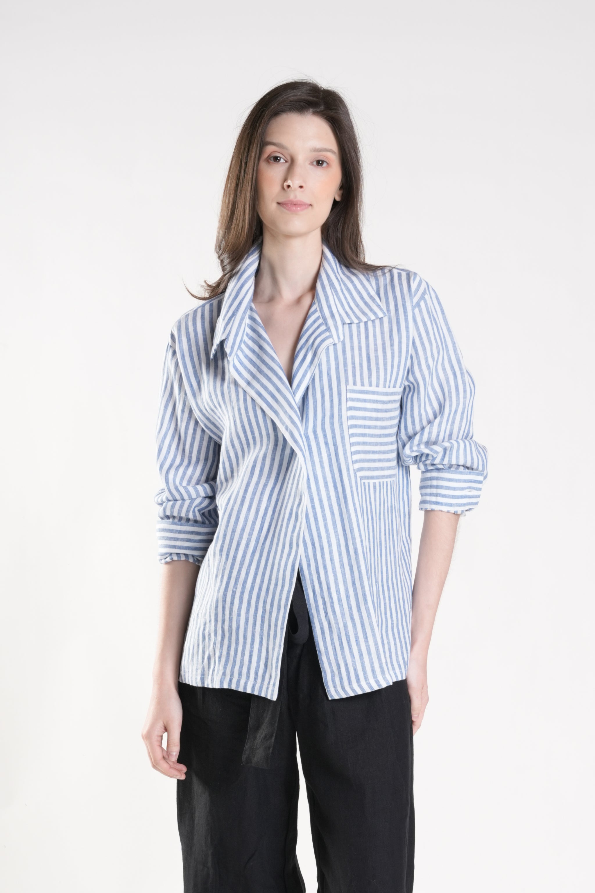 MALLORY One Button Top (BLUE)