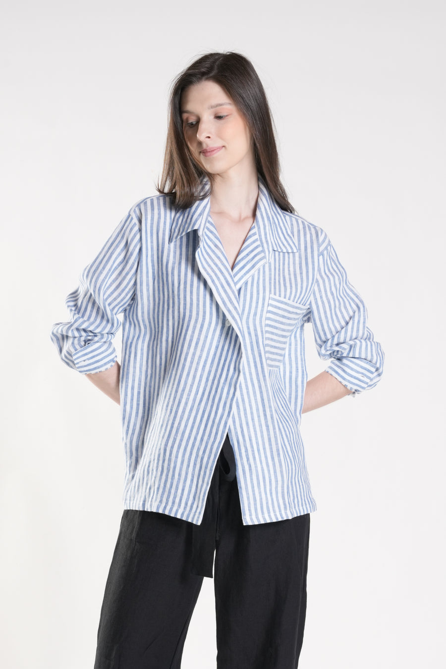 MALLORY One Button Top (BLUE)