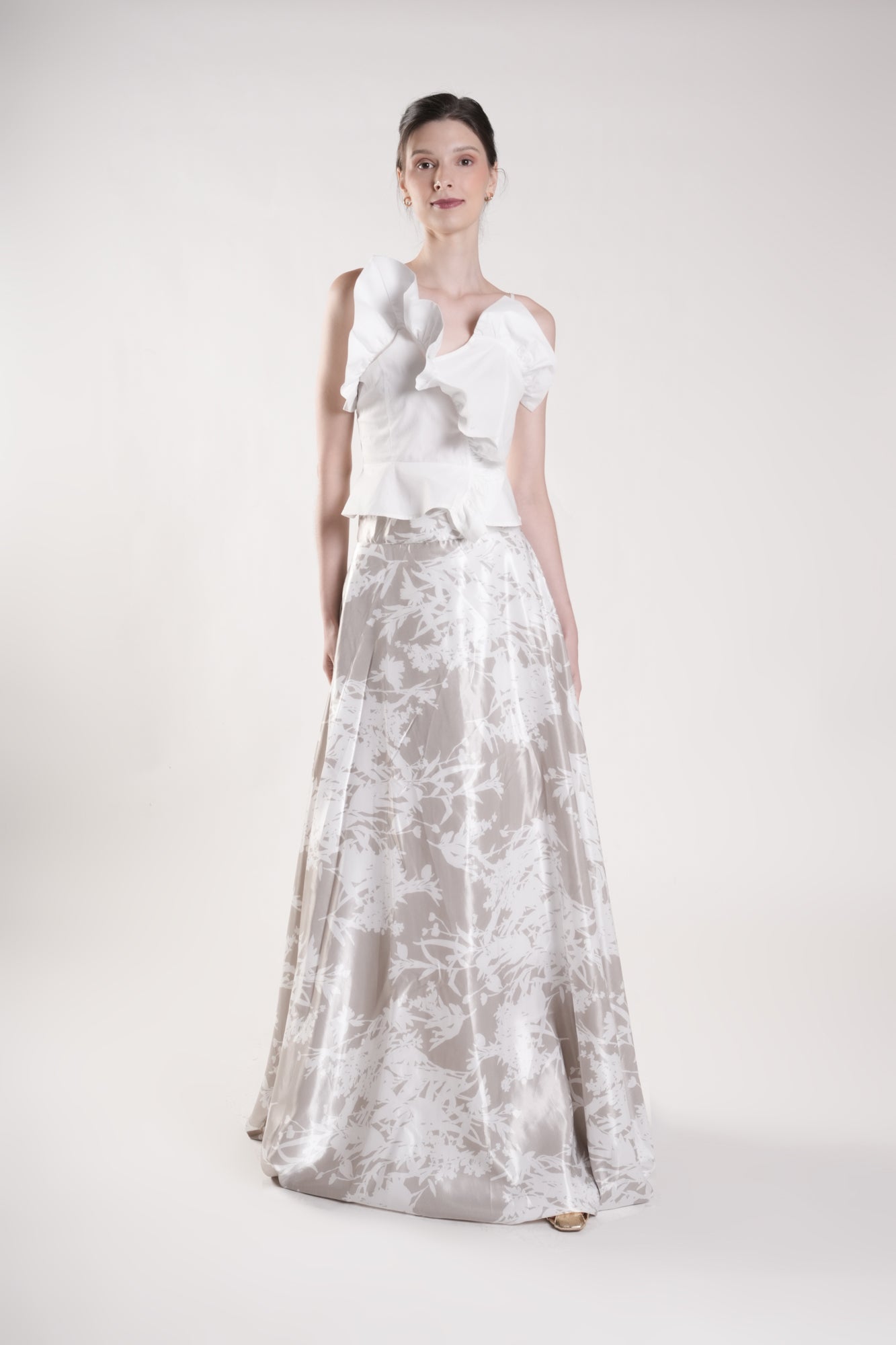 BENNET Floral Ball Skirt (Champagne)