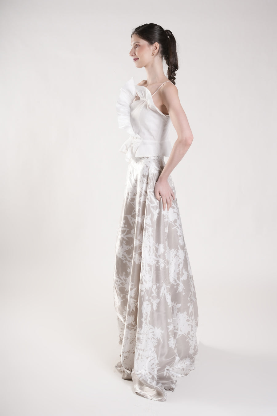BENNET Floral Ball Skirt (Champagne)