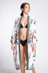 ANELA Long Kimono (Cream Floral)