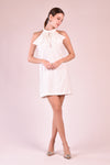 SHERRY Halter Mini Dress with Bow (WHITE)