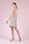 ARPOADOR Cowl Neck Dress (Tweed Gray)