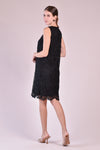 CAMILLE Scallop Hem Dress (Black)