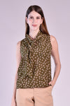 GRIMALDI Polka Dot Top (Olive Green Polka)