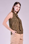 GRIMALDI Polka Dot Top (Olive Green Polka)