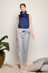 HANALEI Tie Front Trousers (Light Gray)