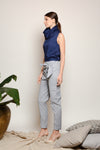 HANALEI Tie Front Trousers (Light Gray)