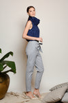 HANALEI Tie Front Trousers (Light Gray)