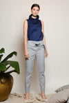 HANALEI Tie Front Trousers (Light Gray)
