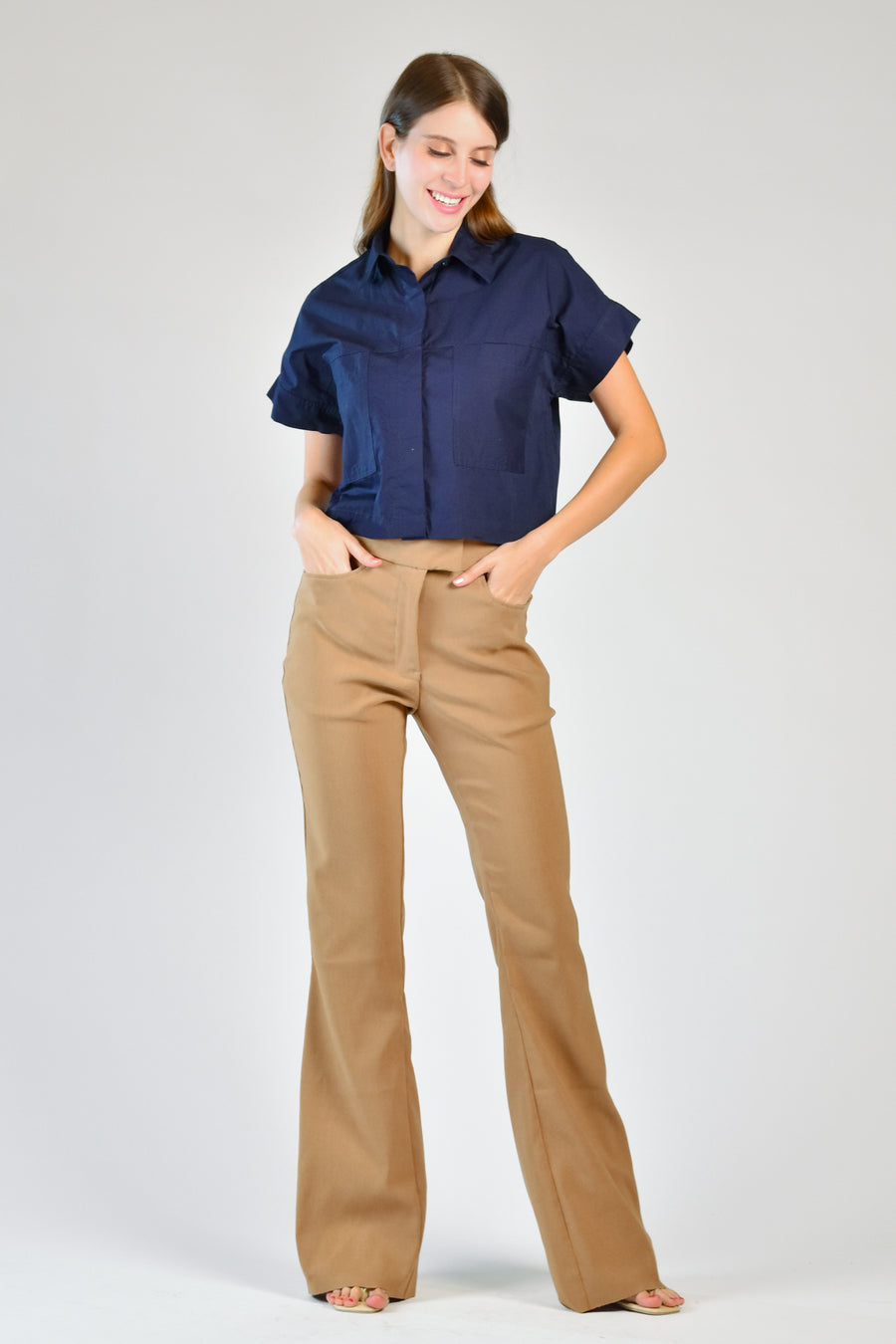 EMILION Two-Pocket Top (Navy)