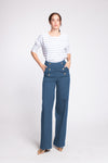 CLIVE Sailor High Waist Trousers (Blue)