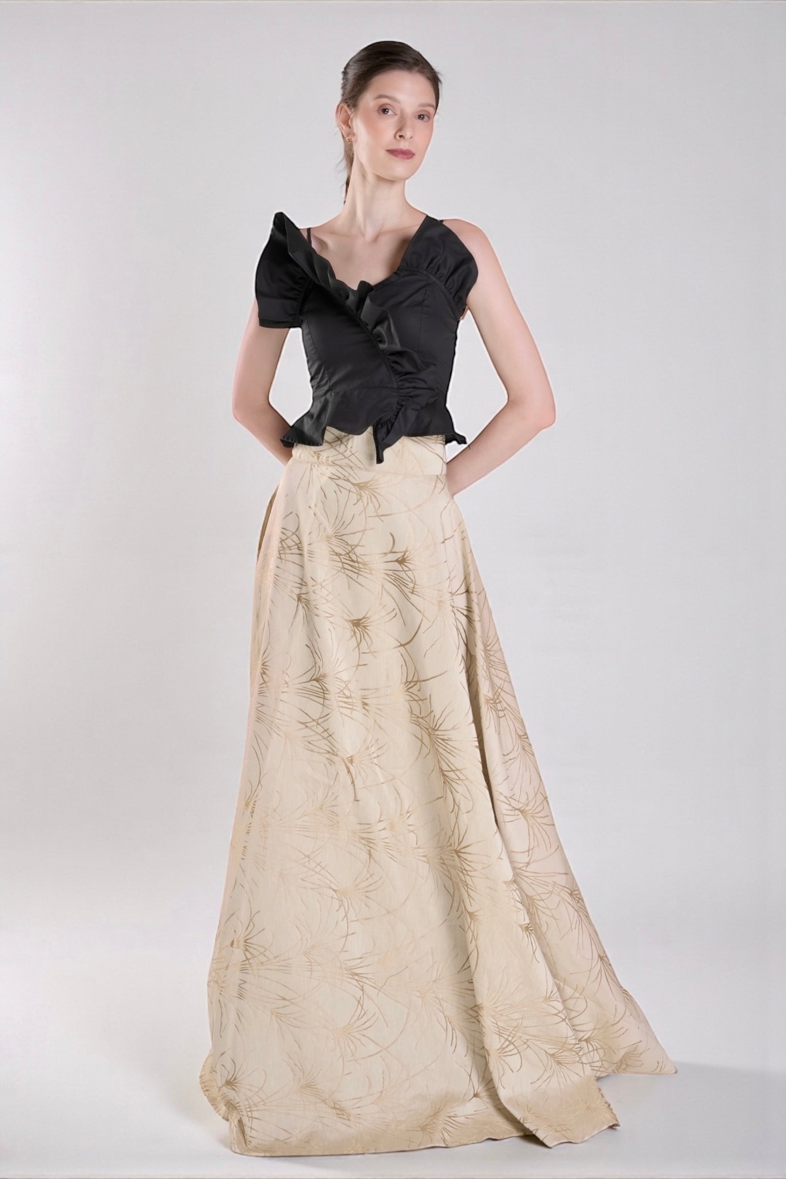 BENNET Floral Ball Skirt (Mocha)