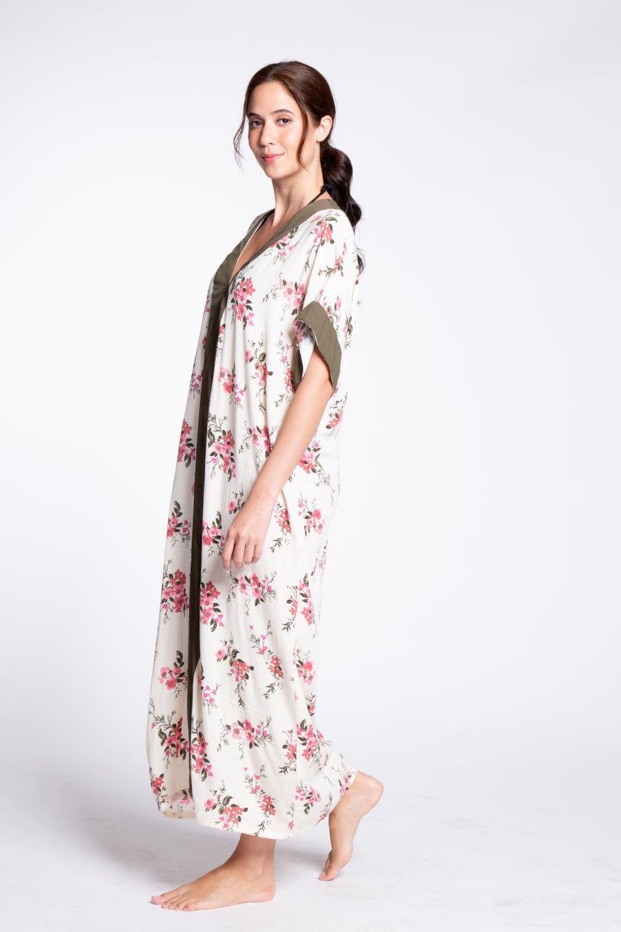 IHILANI Kaftan with Trim (FLORAL)