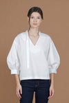 LAUDER Buckle Neck Detail Top