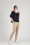 DEFOE Peasant Top (BLACK)