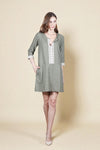 LEILANI Lace Applique Dress (Olive)
