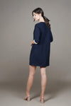 LEILANI Lace Applique Dress (Navy)
