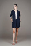 LEILANI Lace Applique Dress (Navy)