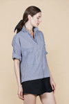 SILVA Oversized Top (Blue Stripes)