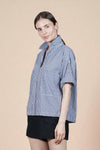 SILVA Oversized Top (Blue Stripes)