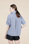 SILVA Oversized Top (Blue Stripes)
