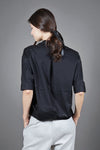 VEGA Pleated Hem Top (Black)
