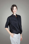 VEGA Pleated Hem Top (Black)