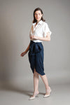 CARNEGIE Bow Detail Skirt (Navy)