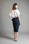 CARNEGIE Bow Detail Skirt (Navy)