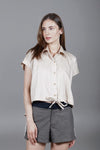 RHOADES Drawstring Top (Khaki)