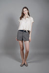 RHOADES Drawstring Top (Khaki)