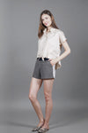 RHOADES Drawstring Top (Khaki)