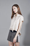 RHOADES Drawstring Top (Khaki)