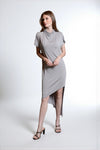GWYNETH High Neck Jersey Dress