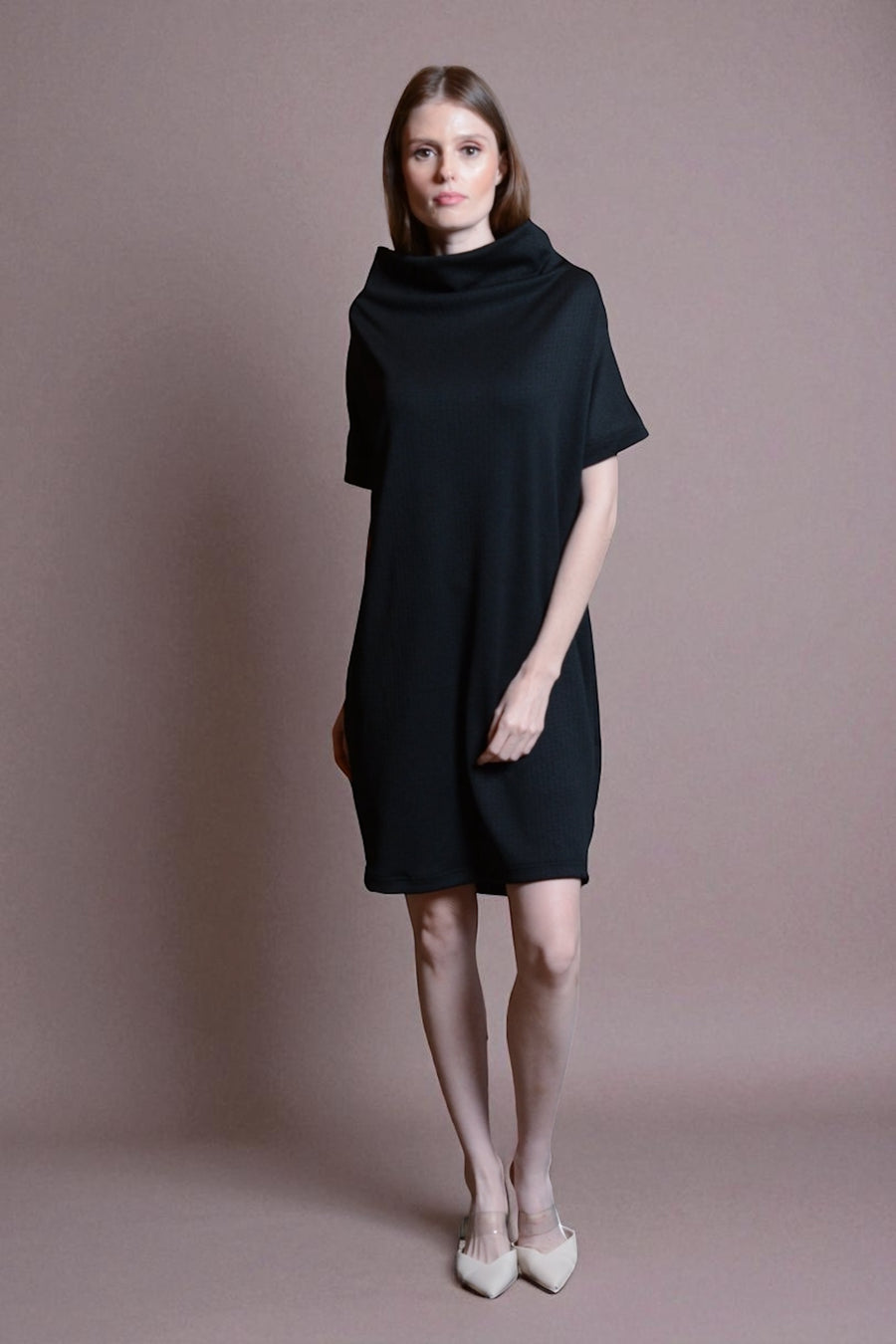 PRUITT Funnel Neck Dress