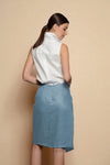 CAYMAN Faux Overlap Linen Skirt