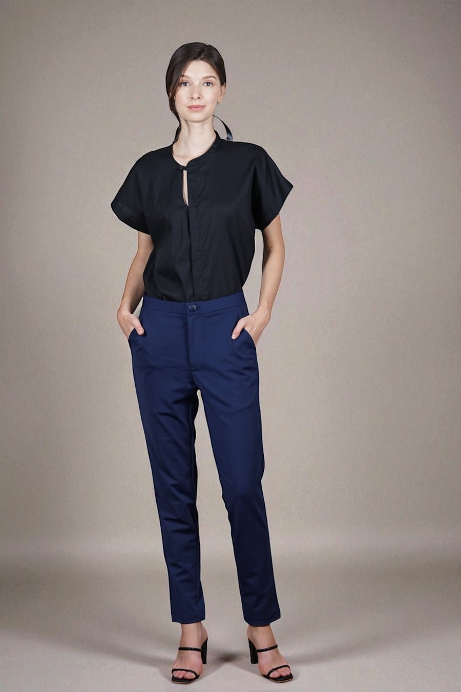 REED Cigarette Pants (Navy)