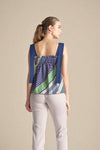 TARANEE Top with Draped Straps (Black Printed)