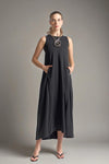 TECERUMA Back Detail Maxi Dress (BLACK)