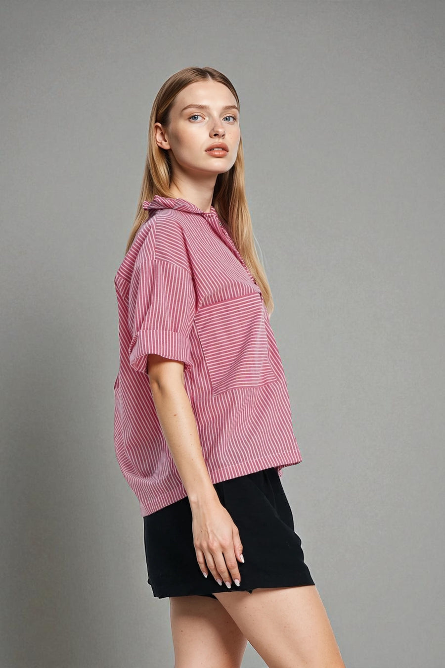 SILVA Oversized Top (Red Stripes)