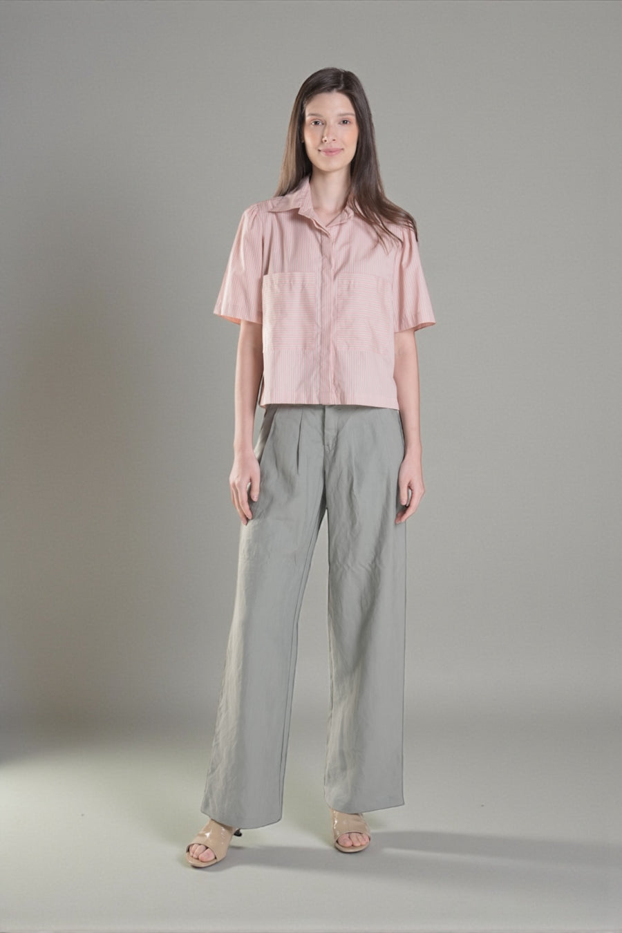 HAWTHORNE Button Down Top (Pink)