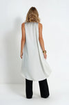 JING Uneven Hem Tunic Top (Ivory)